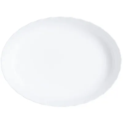 Блюдо овальное «Смарт Кюзин» жаропрочн. 250°С стекло ,L=32,B=24см белый