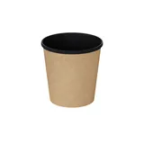 Контейнер бумажный OneBowl для супа картон 0,52л D=102/75,H=104мм черный