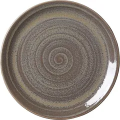 Plate “Revolution Granite” small  porcelain  D=280, H=25mm  gray, brown.