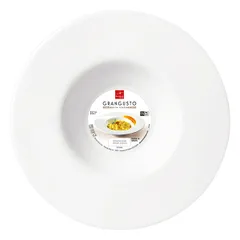 Тарелка глубокая «Грангусто» для ризотто стекло D=270,H=53мм белый, изображение 2