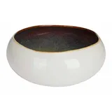 Салатник «Сплеш» фарфор D=160,H=65мм белый,коричнев.