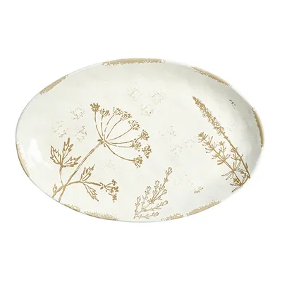 Блюдо для подачи «Фенхель» фарфор ,H=36,L=355,B=236мм белый