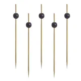 Skewers for canapés “Black pearl”[250pcs] wood ,L=12.5cm black