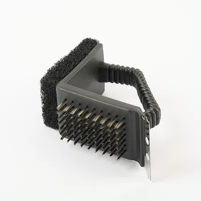 Щетка для гриля 3 в 1 сталь нерж.,полипроп. ,H=100,L=125,B=60мм черный