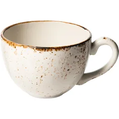 Чашка чайная «Крафт Вайт» фарфор 455мл D=120/45,H=85мм белый,коричнев.