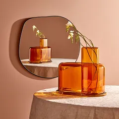 Ваза для цветов «Лэйерс» хр.стекло ,H=27,6см желт., изображение 4