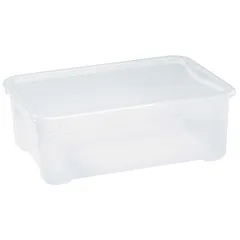 Контейнер для продуктов «Кристалл» с крышкой   полипроп. 31л ,H=19,L=55,5,B=39см прозр.