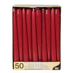 Candles[50pcs] paragraph with stear. D=25,H=245,L=255,B=190mm bordeaux