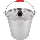 Ведро с крышкой сталь нерж. 9л D=30,H=26см металлич.