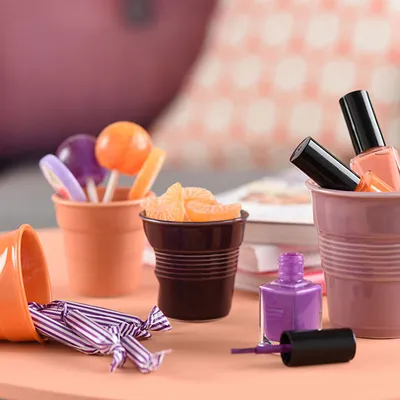 Стакан для эспрессо «Фруассэ» фарфор 80мл D=65,H=60мм фиолет., изображение 4