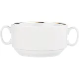 Чашка бульонная фарфор 470мл D=117,H=64мм белый,золотой