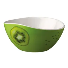 Salad bowl plastic D=150,H=75mm green, white