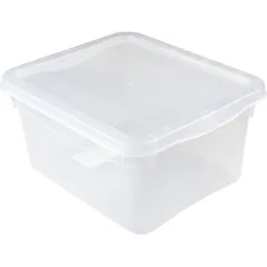 Container for products “Crystal” with lid  polyprop.  2 l , H=90, L=190, B=157mm  transparent.