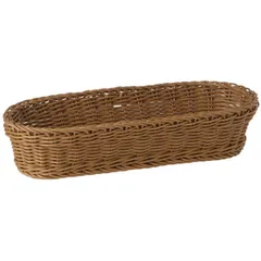 Oval wicker bread basket “Profi Line”  polyprop. , H=65, L=250, B=190mm  beige.