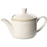 Чайник заварочный «Антуанетт» фарфор 425мл D=10,H=13,L=18см белый,олив.