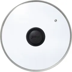 Крышка стекло,пластик D=28см прозр.,черный, изображение 2