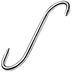 Hook for meat up to 25 kg  stainless steel , L=80, B=28mm  metal.