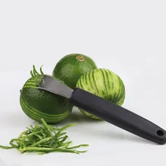 Нож для декоративной нарезки «Оранж» пластик,сталь ,L=14,5см черный, изображение 2