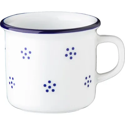 Чашка кофейная «Ретро Вальбелла» фарфор 80мл белый,синий, Цвет второй: Синий