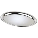 Поднос «Каффехаус» овальный сталь нерж. ,L=26,5,B=19,5см серебрист.
