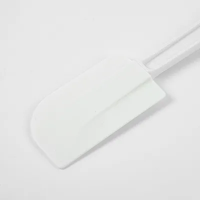 Лопатка жаропрочная силикон,пластик ,L=257/90,B=53мм белый, изображение 2