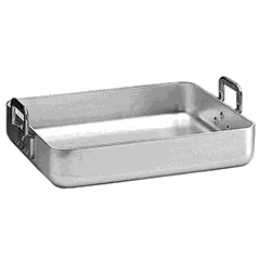 Tray 2 handles aluminum ,H=8,L=40,B=32cm metal.