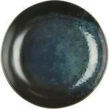 Salad bowl “Phobos” ceramics 1.8l D=28cm black,blue