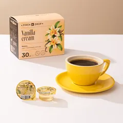 Сироп «Ваниль» ароматизированный порционный Pinch&Drop[30шт] картон 15мл ,H=12,L=15,5,B=10см, изображение 4