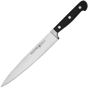 Нож для нарезки мяса «Глория Люкс» сталь ,L=33/21,B=3см черный,металлич.