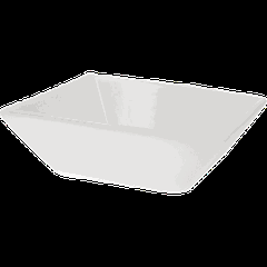 Salad bowl “Kunstwerk” square  porcelain  1,075 l , H=65, L=205, B=205mm  white