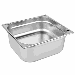 Gastronorm container (1/2)  stainless steel , H=40, L=325, B=265mm  metal.