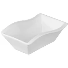 Salad bowl “Mini Party” rectangular  porcelain , L=10, B=7cm  white