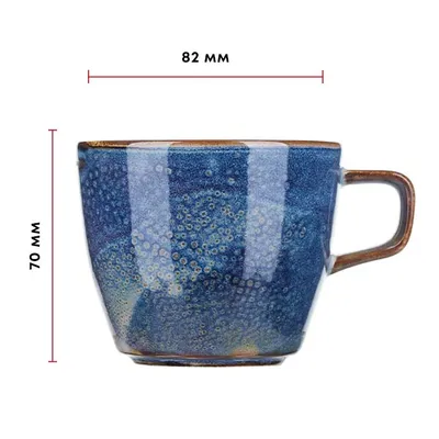 Чашка чайная «Ирис» фарфор 200мл D=82,H=70мм голуб., изображение 5