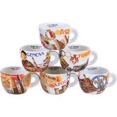 Чашка кофейная «Bella Italia 2» с декором фарфор 190мл D=85,H=60мм разноцветн., изображение 4