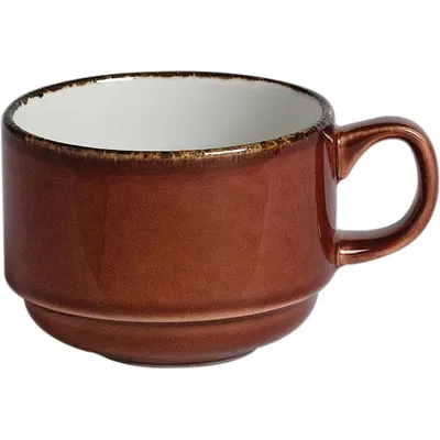 Чашка чайная «Террамеса Мокка» фарфор 200мл D=8,H=6см тем.корич., Цвет: Темно-коричневый