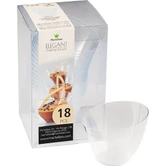 Креманка овальная набор[100шт] полистир.пищ. 140мл ,H=67,L=81,B=73мм прозр.