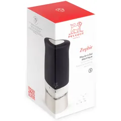 Мельница для соли метал мех электрич.(батарейки) пластик,сталь нерж. D=54,H=140мм прозр.,черный, изображение 2