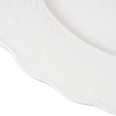 Тарелка «Поэма Лейс» мелкая фарфор D=28см белый, изображение 4