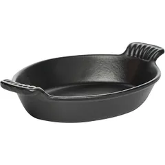 Oval baking dish cast iron 0.5l ,H=50,L=255/200,B=155mm black