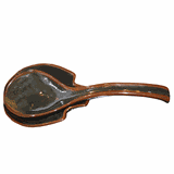 Ложка для мисосупа «Сохо» сервировочная с подставкой керамика ,L=23,B=11см тем.корич.