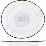 Тарелка  мелкая «Пастораль» фарфор ,L=17,5,B=15,5см серый