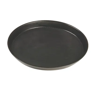 Поднос «Грипзон» прорезиненный круглый стеклопласт. D=360,H=35мм черный