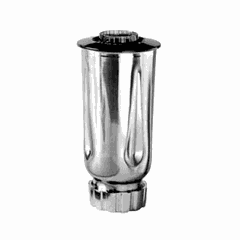 Flask for blender 909  metal, plastic  D=115/80, H=230mm  metallic, black