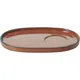 Блюдце «Карактэр» овальное керамика ,H=15,L=180,B=111мм коричнев.