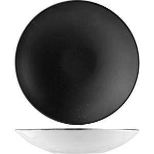 Салатник «Даск» фарфор 480мл D=200,H=43мм черный,белый