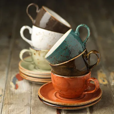 Чашка чайная «Крафт Терракота» фарфор 228мл D=9,H=6см терракот,коричнев., изображение 4