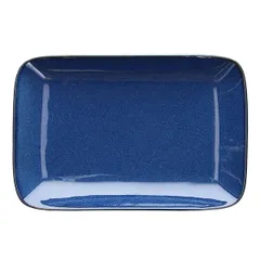 Блюдо «Джап Блю» глубокое прямоугольное керамика ,L=27,5,B=18,5см синий