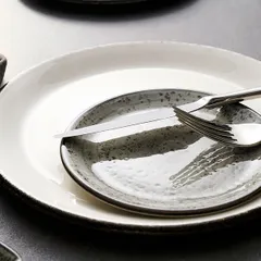 Тарелка «Урбан» мелкая фарфор D=20,H=2см тем.сер., изображение 4