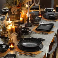 Тарелка «Нанокрем Блэк» с бортом фарфор D=200,H=16мм черный, изображение 4