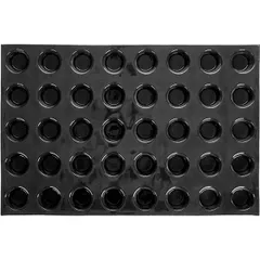 Confectionery mold “Muffin”[40pcs] silicone, fiberglass D=51,H=29mm black